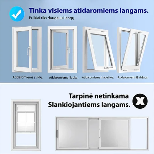 Universali lango tarpinė mobiliam oro kondicionieriui (400 cm) image 3