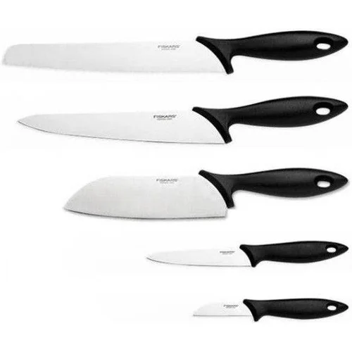 Fiskars Essential Peilių komplektas su stovu, 5 vnt image 2