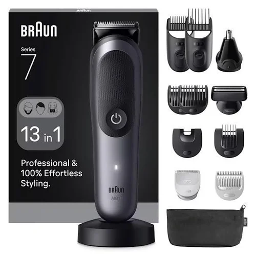 Braun 7 AIO7560 Juodas daugiafunkcis kūno ir veido skustuvas image 1