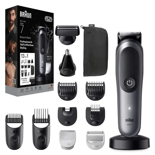 Braun 7 AIO7560 Juodas daugiafunkcis kūno ir veido skustuvas image 2