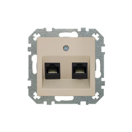 LIREGUS RETRO Kompiuterio lizdas, 2 lizdai, Matinė kreminė spalva image 1