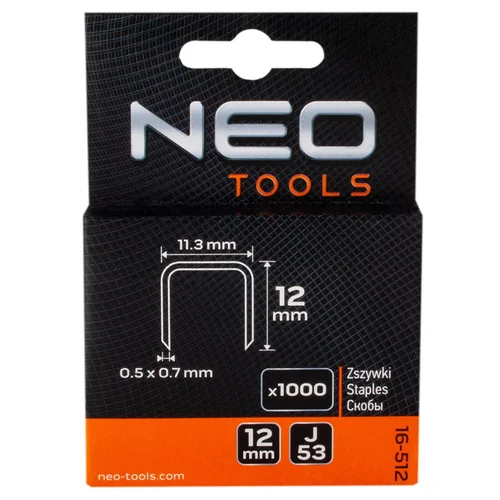 NEO kabės tipas J - 12 mm, 1000 vnt. image 2