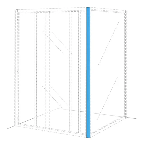 Ifö Solid SVVK N stačiu kampu sujungimo profilis, aliuminio spalvos image 2