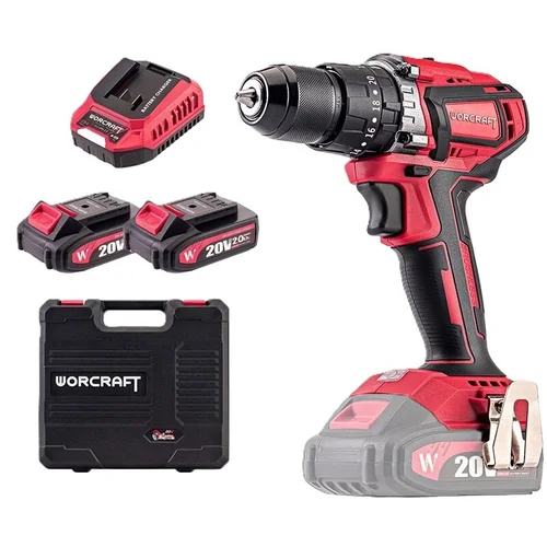 WORCRAFT CHD-S20LiB 20V LI-ION Belaidis suktuvas-gręžtuvas, 2x2.0Ah image 2