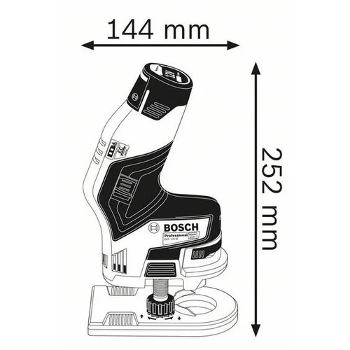 Bosch GKF 12V-8 Professional Akumuliatorinė rankinė freza image 2