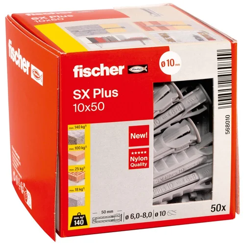 Fischer SX Plus univers. kaištis 10x50 mm, 50 vnt. image 2