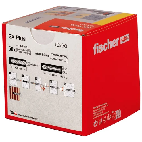 Fischer SX Plus univers. kaištis 10x50 mm, 50 vnt. image 3