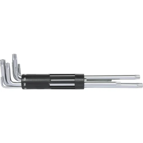 L-raktų komplektas TORX 8 vnt, TB10-TB50, ilgi, KS Tools image 2