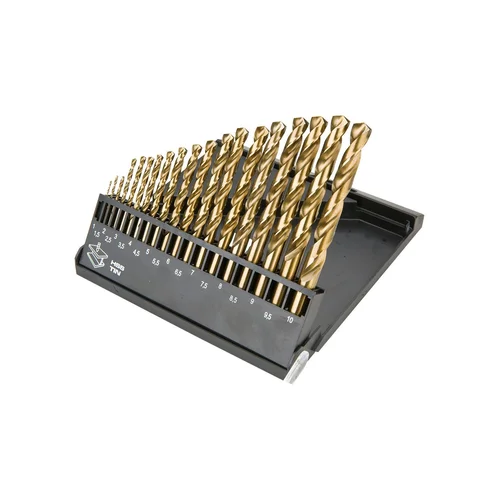 GRAPHITE HSS-TIN 1.0 - 10.0 mm grąžtų komplektas, 19 vnt. image 1