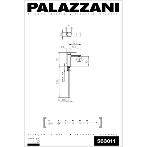 Palazzani MIS praustuvės maišytuvas Chromuotas image 3