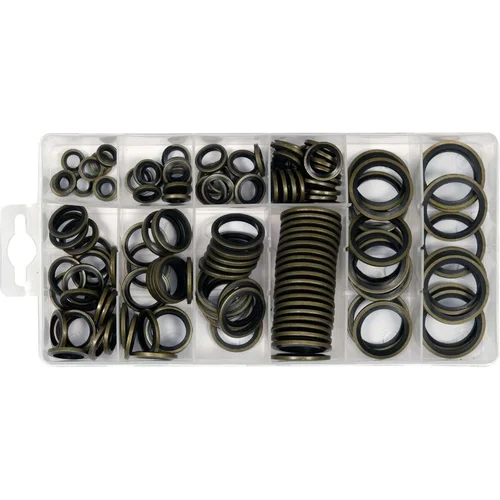 YATO metalinių/guminių poveržlių rinkinys 150 Vnt image 1