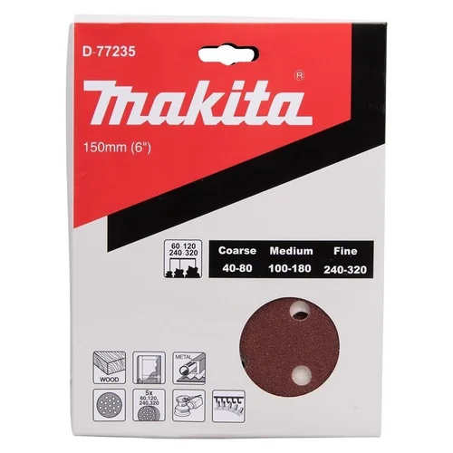 Makita D-77235 150 mm šlifavimo popierių komplektas image 2