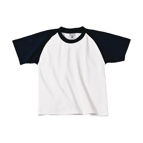 B&C TK350 Vaikiški marškinėliai 9/11 (134/146), White/Navy image 3