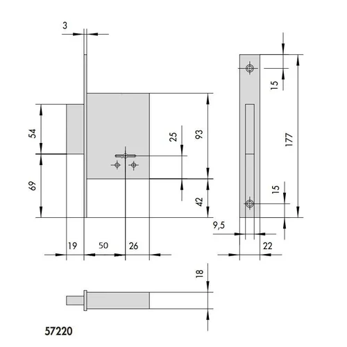 Cisa 57220.50.0.00PS.C5 įleidžiamoji spyna image 2
