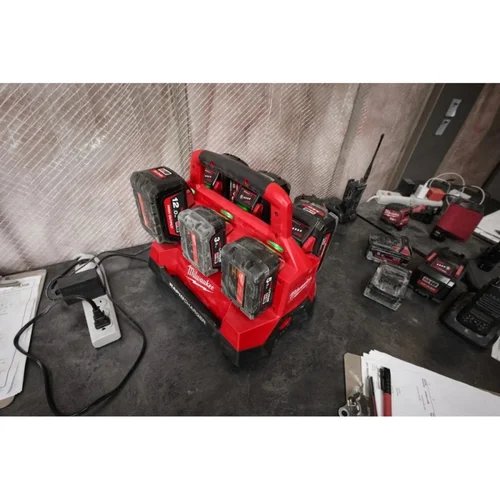 MILWAUKEE M18 PC6 Packout 18 V, 6-ių vietų įkroviklis image 3