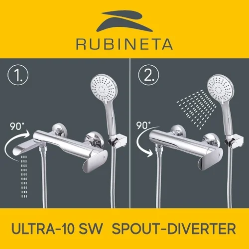 RUBINETA Ultra-10/K (SW) Vonios maišytuvas, Juoda matinė image 3