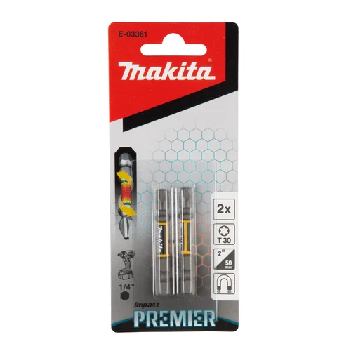 Makita E-03361 T30-50mm E-form Torsion antgalis, 2vnt. Impact Premier image 2