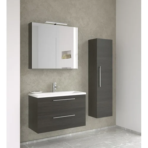 SCANDIC 15112501 Apatinė spintelė su praustuvu 81 cm Juodas ąžuolas image 3