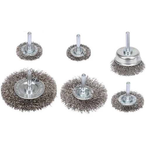 YATO INOX Šepečių vielinių su koteliu rinkinys (6 vnt) image 1