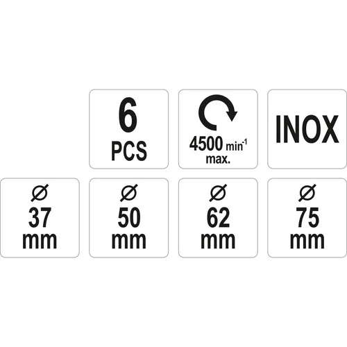 YATO INOX Šepečių vielinių su koteliu rinkinys (6 vnt) image 3