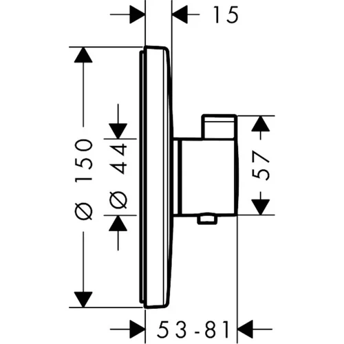 Hansgrohe Ecostat S 15755000 Potinkinis Termostatinis Maišytuvas image 2