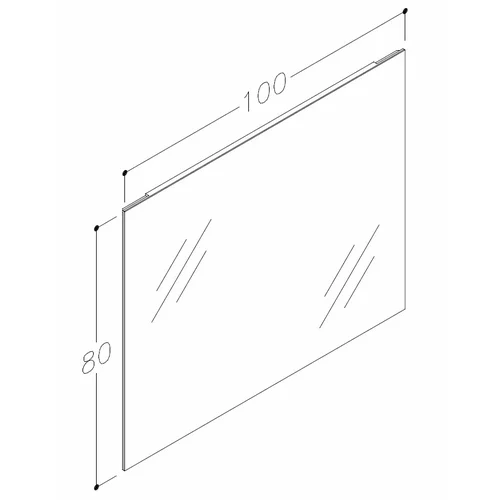 KAME vonios veidrodis M/100-80, 100 cm image 3