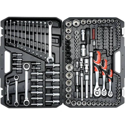 Yato YT-38811 CrV Įrankių rinkinys 150 vnt. 1/2" 3/8" 1/4" image 1
