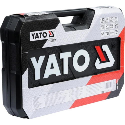 Yato YT-38811 CrV Įrankių rinkinys 150 vnt. 1/2" 3/8" 1/4" image 3