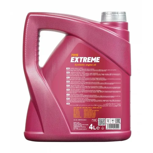 MANNOL Extreme Automobilio variklio tepalas 5W-40, 5 L image 2