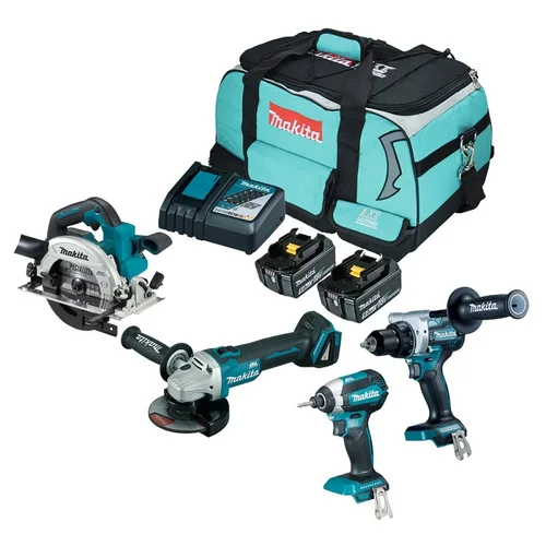 Makita DLX4156TX 18 V 5,0 Ah įrankių komplektas image 1