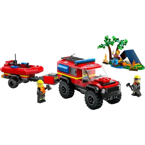 LEGO City 60412 4x4 ugniagesių visureigis su valtimi image 3