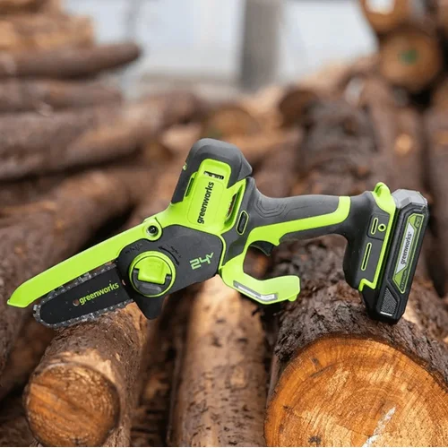 Greenworks G24MCS10K2 24V akumuliatorinis genėjimo pjūklas image 3