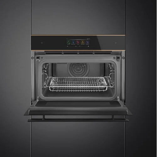 SMEG SO4606WM2PNR Įmontuojama orkaitė su mikrobangų funkcija Juoda image 3