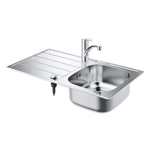 Grohe EUROSMART 31565SD1 Nerūdijančio plieno plautuvės ir maišytuvo komplektas image 2