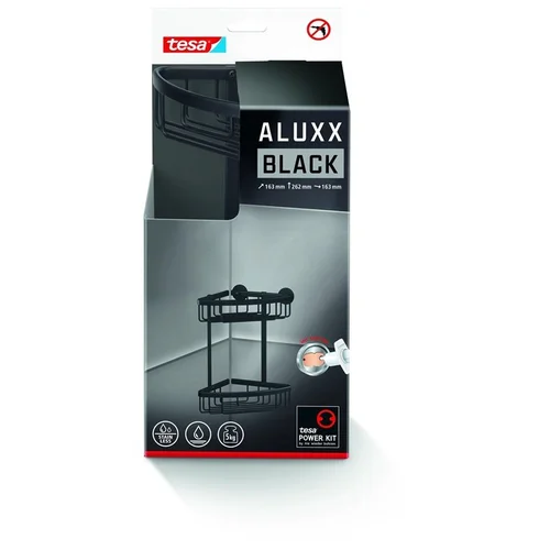 Tesa ALUXX40507 Dušo kampinė lentyna Juoda image 1
