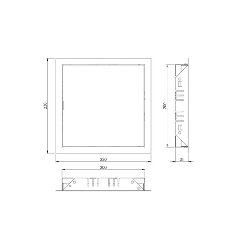 EUROPLAST RL2020A Revizinės durelės 20 x 20 cm image 2