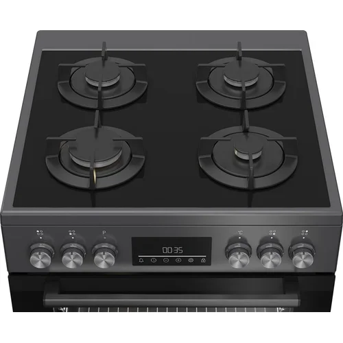 Beko FBM62330GADSN dujinė kaitlentė ir elektrinė orkaitė, Pilka, 60 cm plotis image 3