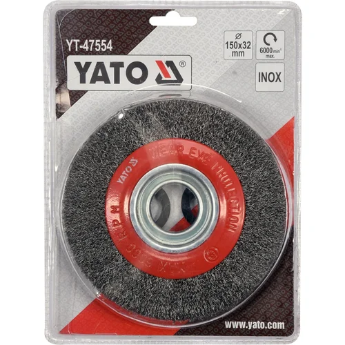 Yato diskinis šveitimo šepetys INOX, ⌀32mm, d-150mm kampiniam šlifuokliui image 3