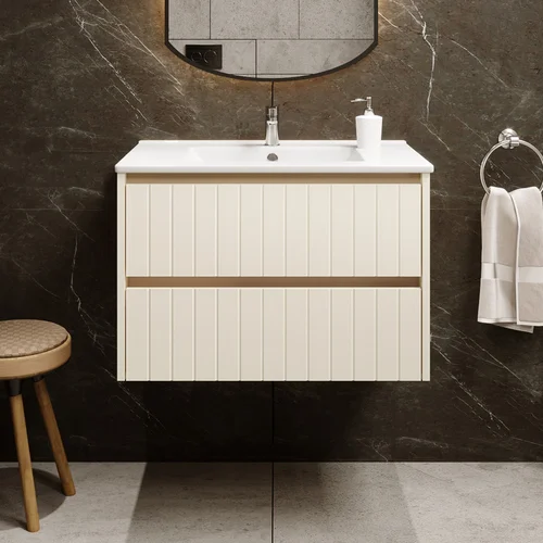 Riva SA 70G Apatinė spintelė su praustuvu, Smėlio matinė image 3