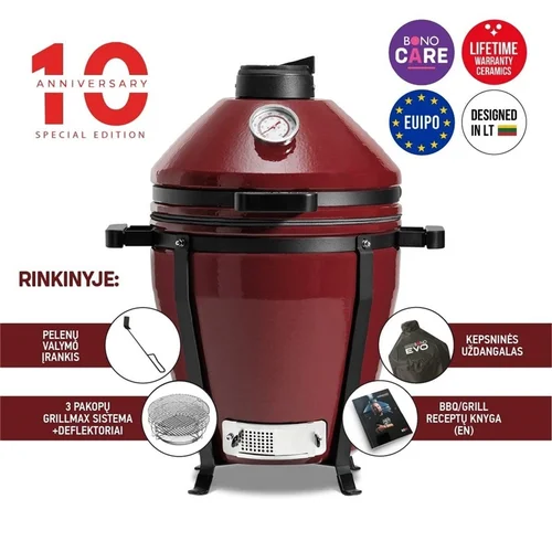 Grilis Kamado Bono MINIMO EVO 16, raudona, 54 cm image 1