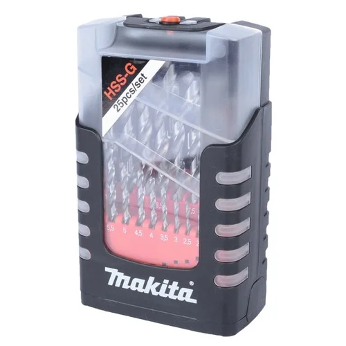Makita Grąžtų komplektas 25 vnt. (1-13 mm) metalui HSS-G D-50457 image 1