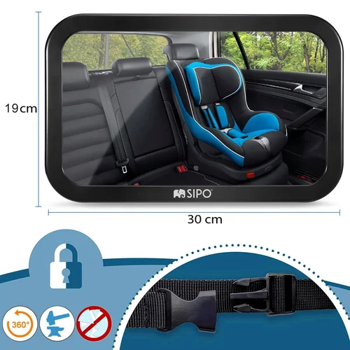SIPO SBS-SM30 automobilinis veidrodis kūdikiui stebėti image 3