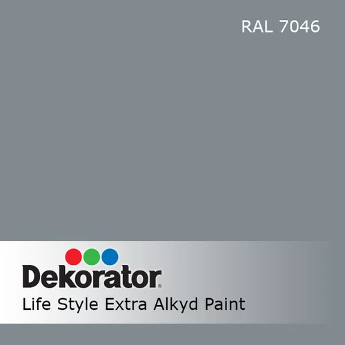 Dekorator DEKORATOR Extra Alkidinė emalė, 2,5 l, Pilka image 2