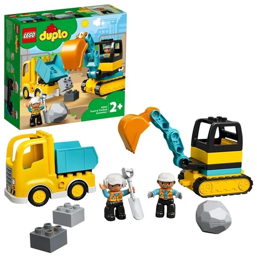 LEGO® DUPLO Town 10931 – Sunkvežimis ir vikšrinis ekskavatorius image 2