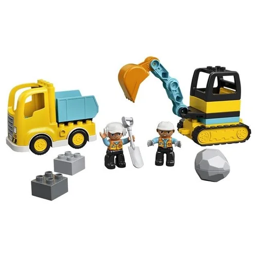 LEGO® DUPLO Town 10931 – Sunkvežimis ir vikšrinis ekskavatorius image 3