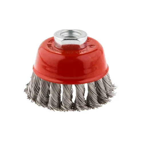 GRAPHITE Metalinis šepetys 80 mm x M14, nerūdijanti viela image 1