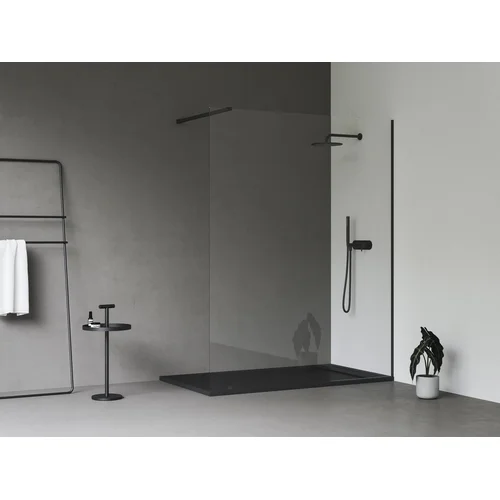 Walk-In Wall Set 160, Juodas rėmas, Skaidrus stiklas image 2