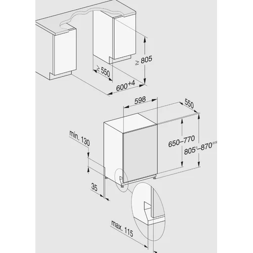 Miele G 7191 SCVi įmontuojama indaplovė image 2