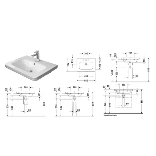 Duravit DuraStyle Praustuvas 65 cm 2320650000 image 2