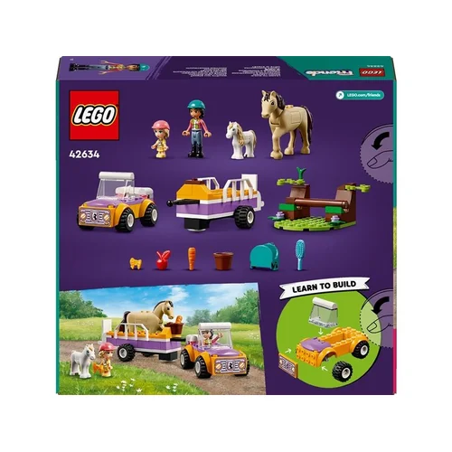 Konstruktorius LEGO® Friends Žirgo ir ponio priekaba 42634 image 2